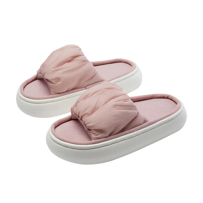 厚道朵朵云舒适拖鞋女居家防滑吸汗小众四季厚底空调软拖